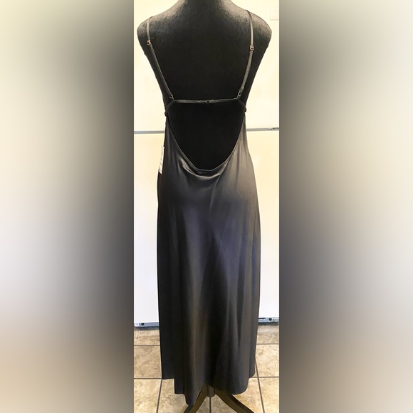 Sliky Solid Night Dress Vocation Spaghetti Strap Sleep Dress Women's Sleepwear - Picture 3 of 4